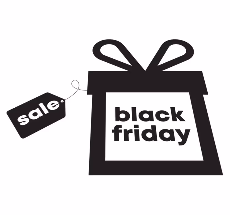 Black friday rug wrapped in a gift - TenStickers