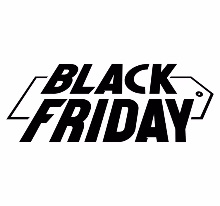 Black friday rug in contemporary cursive style - TenStickers