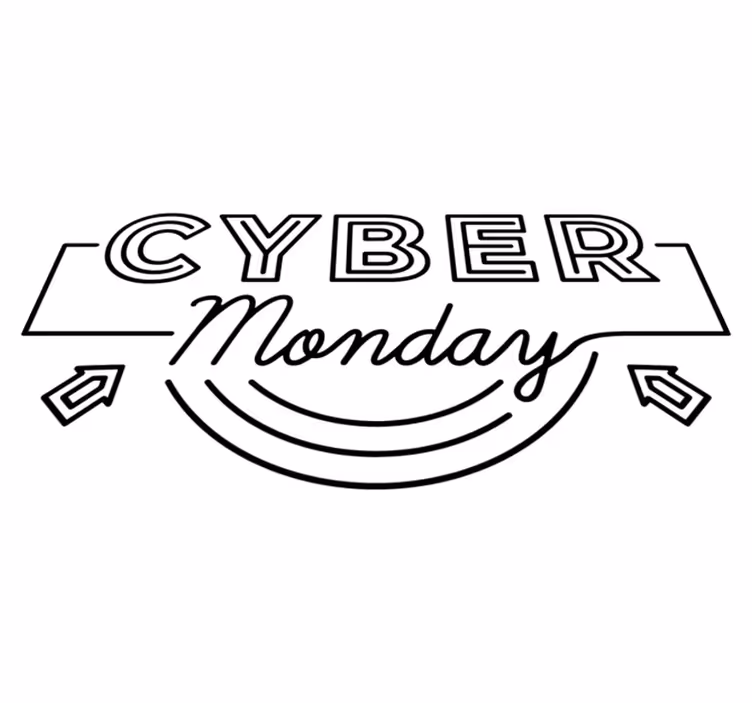 Black friday rug cyber monday arrows - TenStickers