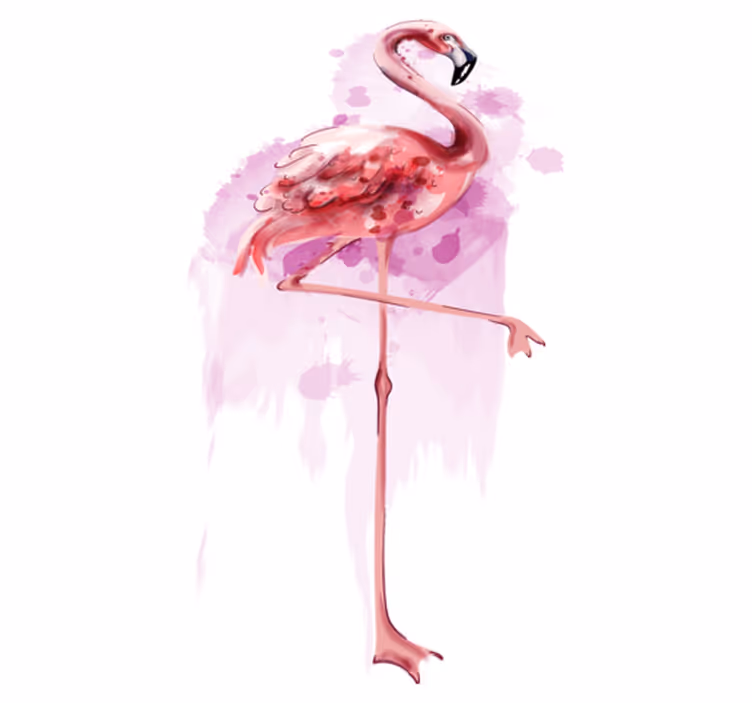 Animal mat elegant flamingo silhouette - TenStickers