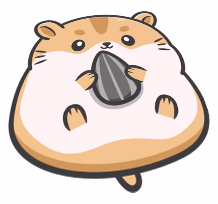 Cute hamster graphic animal mat - TenStickers