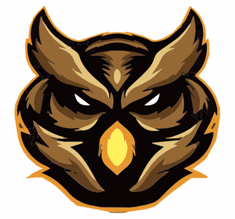 Animal mat fierce owl emblem - TenStickers