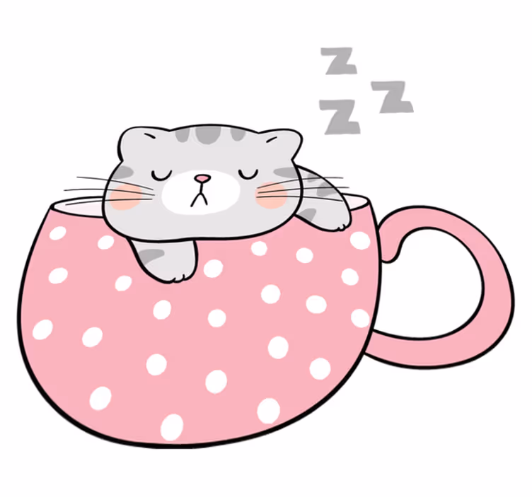 Animal mat sleeping cat pillow - TenStickers