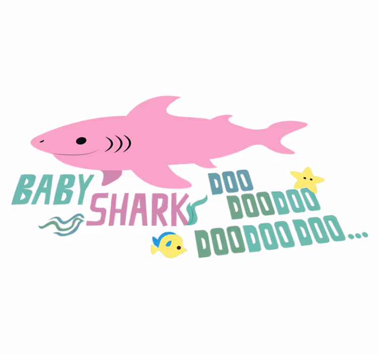 Animal mat baby shark doo doo doo doo doo doo - TenStickers
