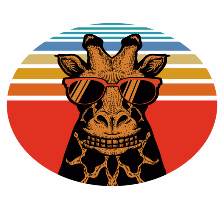 Animal mat cool sunglasses giraffe - TenStickers