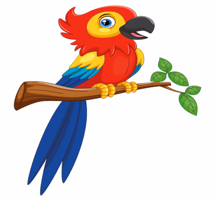 Animal mat colorful parrot design - TenStickers