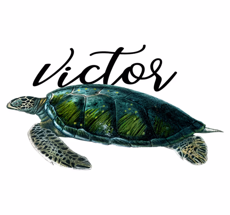Animal mat customizable turtle design - TenStickers