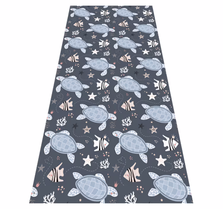 Animal mat turtles and fish under sea design - TenStickers