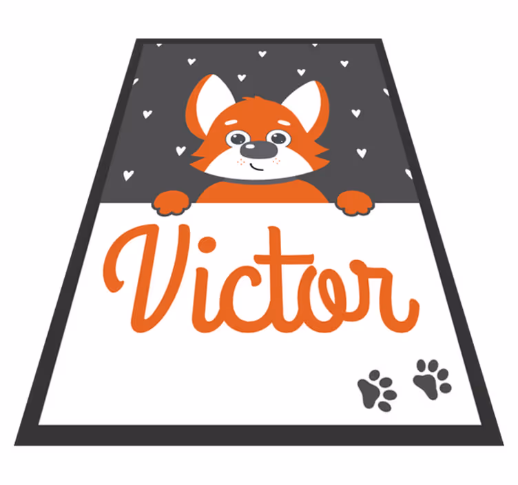 Animal mat personalized dog kids poster - TenStickers