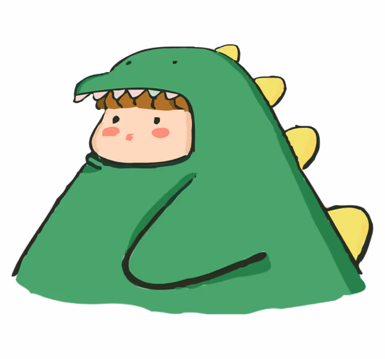 Cute dinosaur costume animal mat - TenStickers