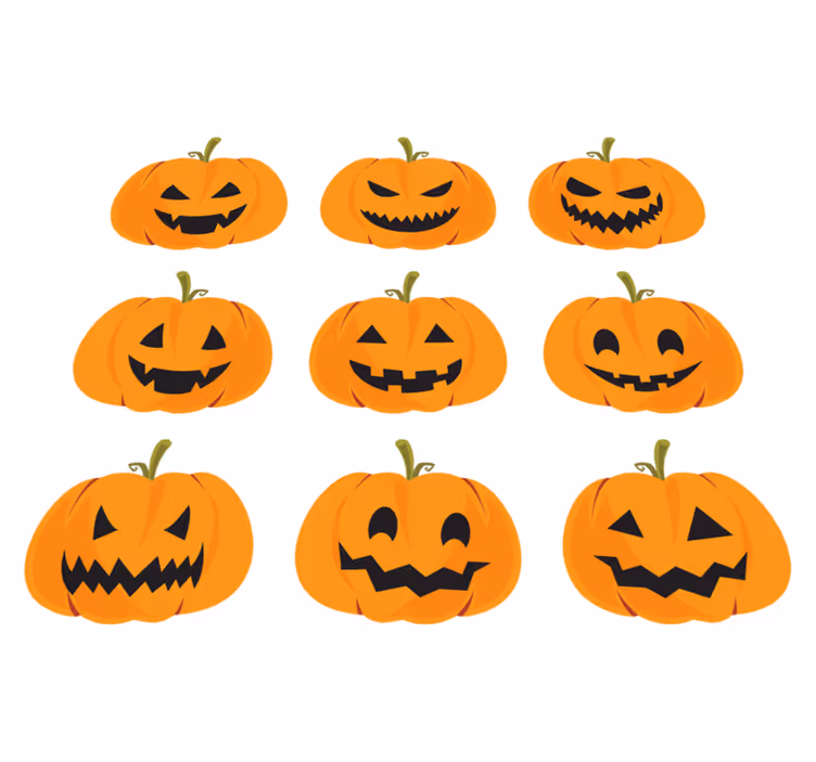Halloween rugs pumpkin set - TenStickers
