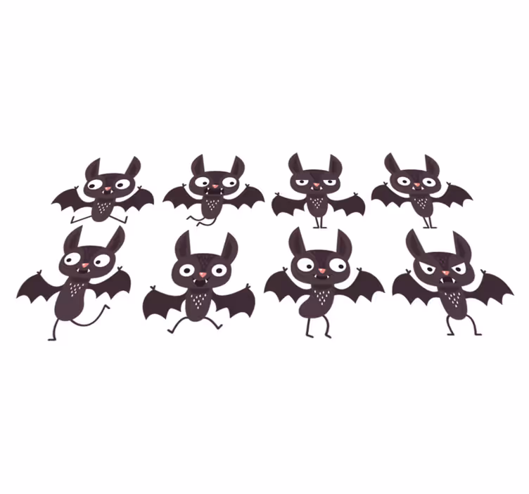 Halloween rugs cheerful bat pack - TenStickers