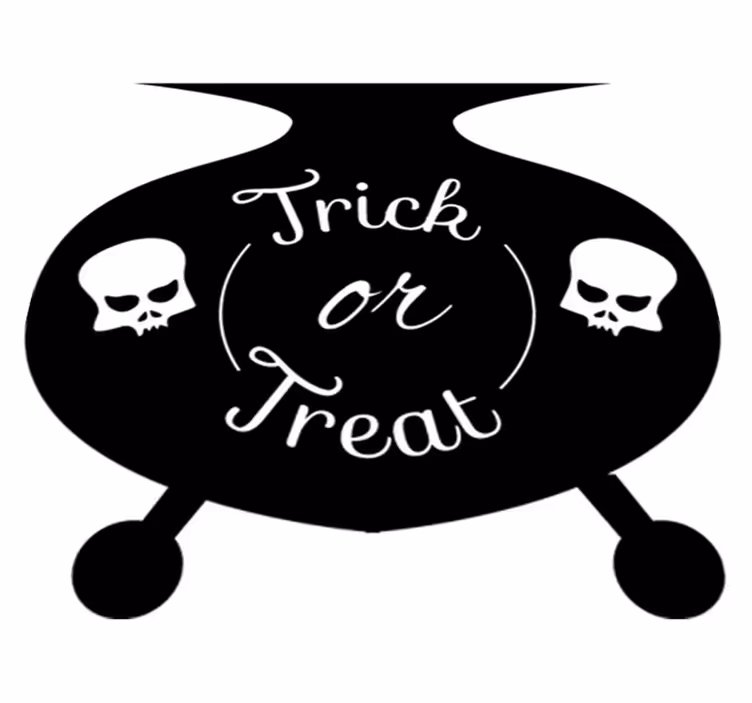 Halloween rugs trick or treat cauldron design - TenStickers