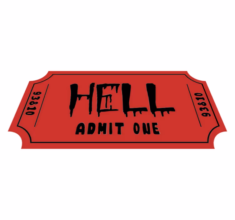 Halloween rugs ticket to hell - TenStickers