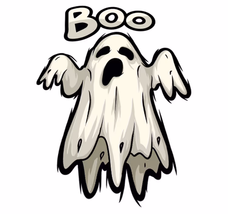 Halloween rugs boo ghost figure - TenStickers