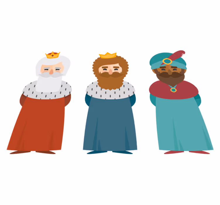 Christmas rug three kings - TenStickers