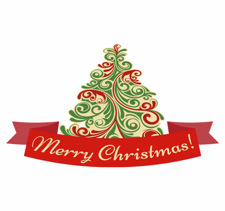 Christmas rug featuring classic tree design - TenStickers