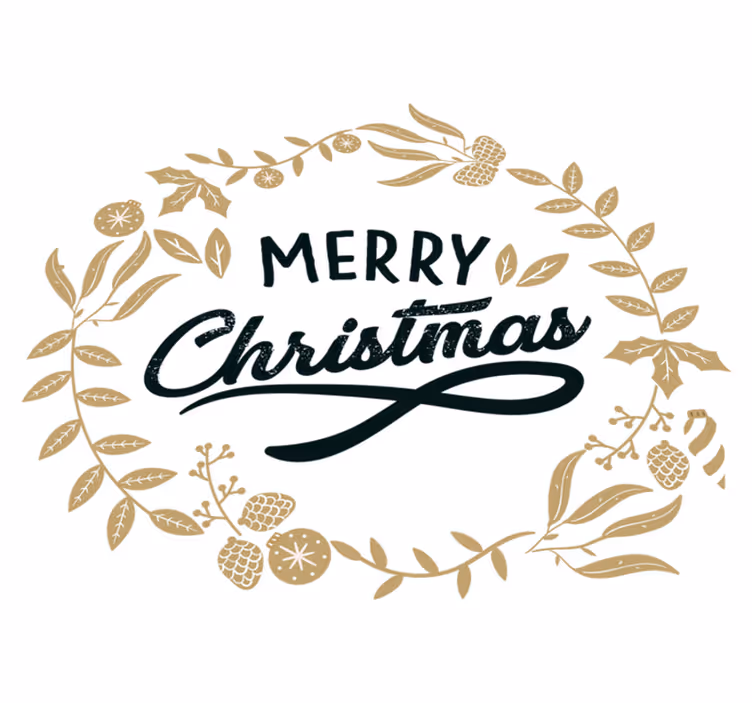 Christmas rug with floral embroidery design - TenStickers