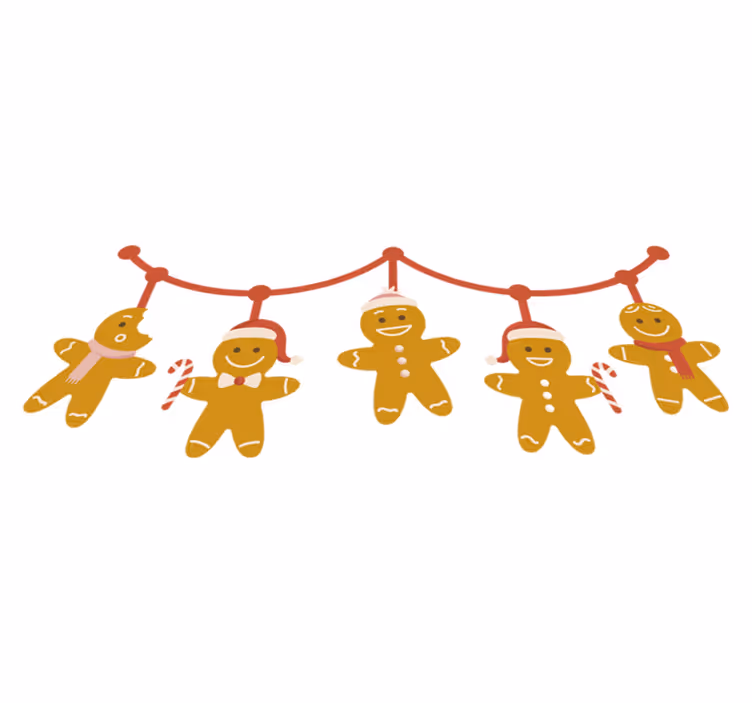 Christmas rug cookie border design - TenStickers