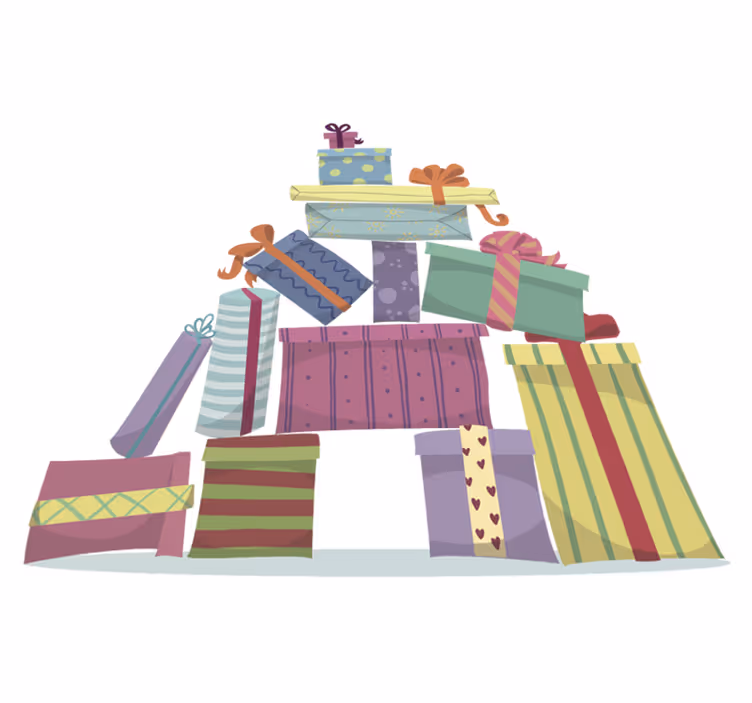 Christmas rug mountain of gifts - TenStickers