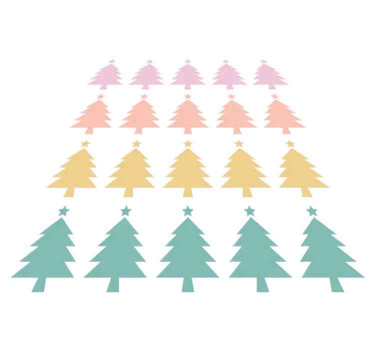 Christmas rug christmas tree print - TenStickers