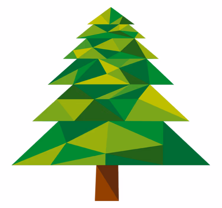 Christmas rug pine polygonal - TenStickers