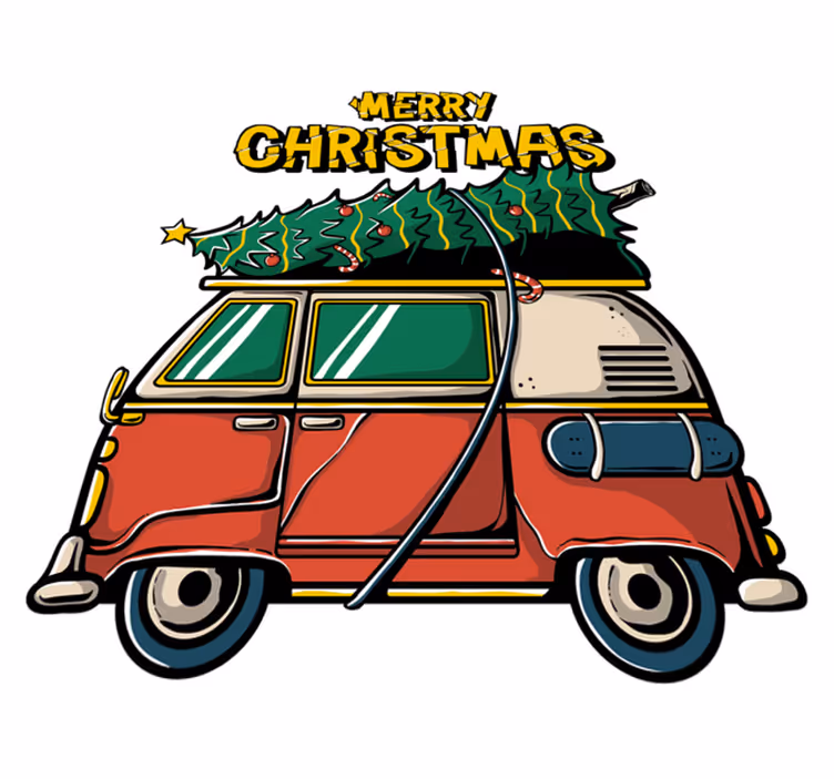 Christmas rug santa's sleigh - TenStickers