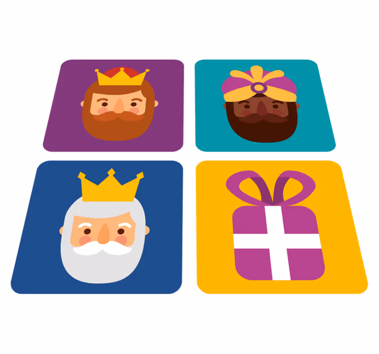 Christmas rug three kings set - TenStickers