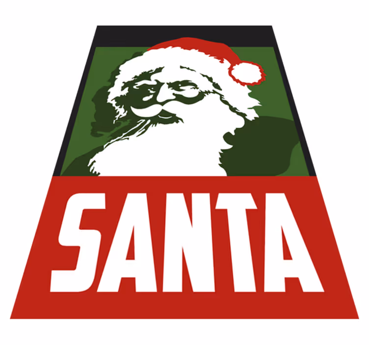 Christmas rug realistic santa claus design - TenStickers