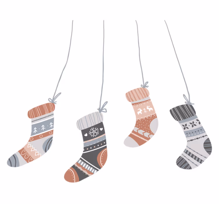 Christmas rug christmas stockings - TenStickers