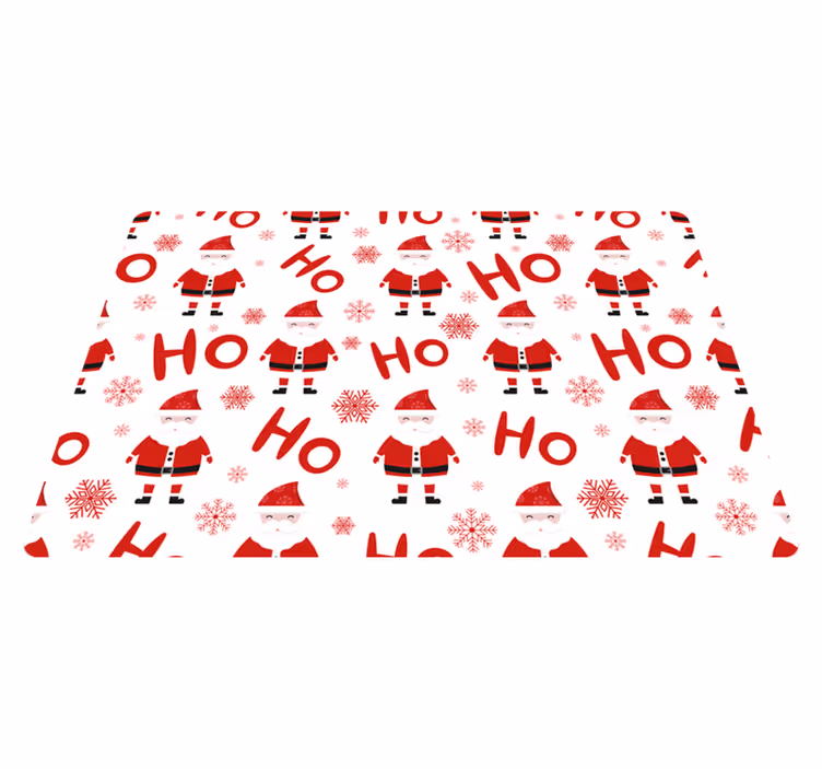 Christmas rug with santa claus and hohoho design - TenStickers