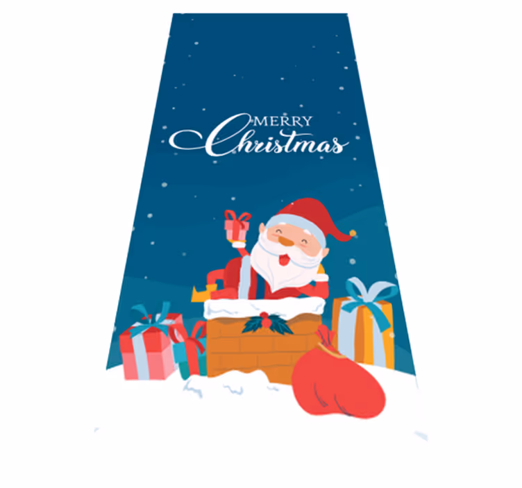 Christmas rug we have a merry christmas with santa claus - TenStickers
