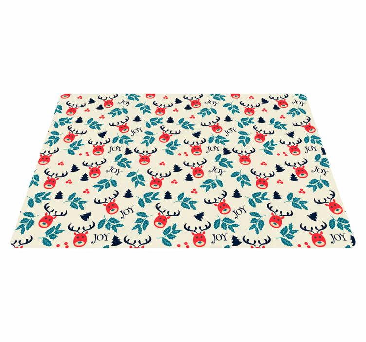 Christmas rug joy and reindeer laptop - TenStickers