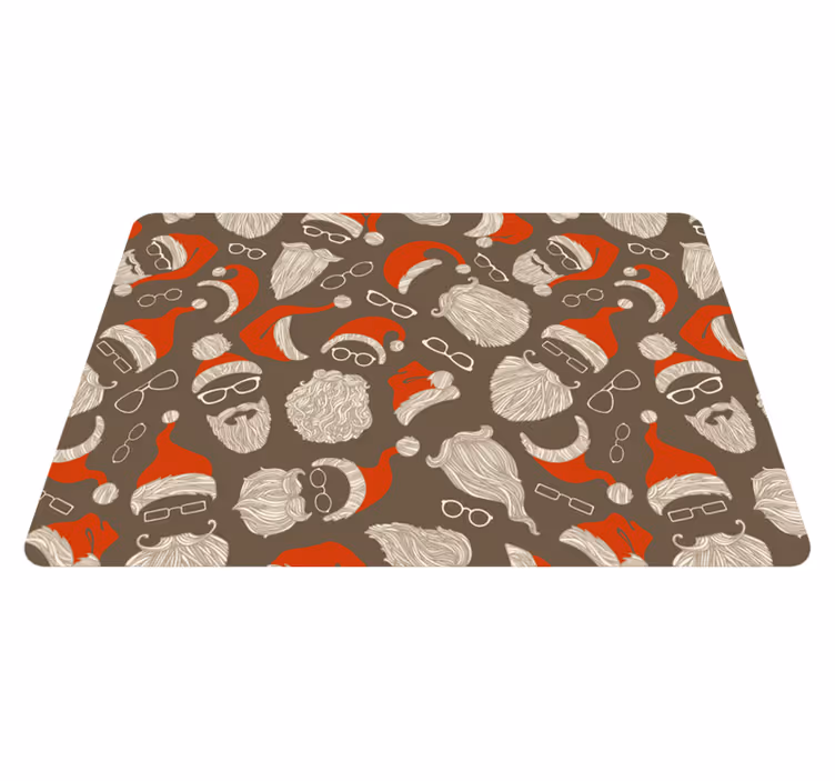 Christmas rug with vintage santa claus face pattern - TenStickers