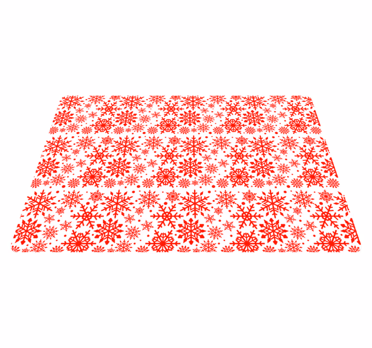Christmas rug red snowflakes laptop - TenStickers