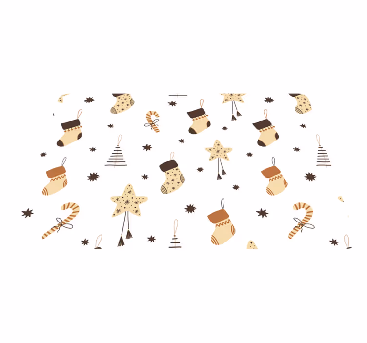 Christmas rug with glittered xmas gifts pattern - TenStickers
