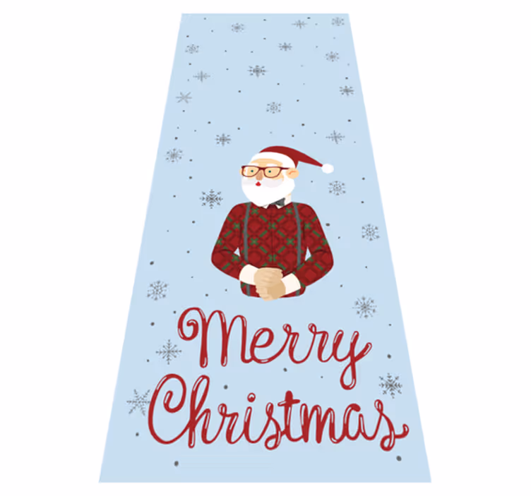 Christmas rug happy hipster holiday - TenStickers