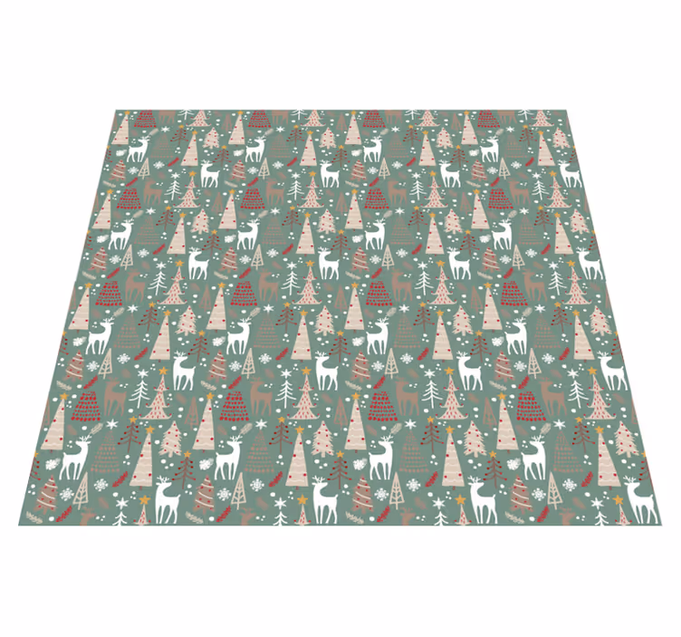 Christmas rug with christmas forest design - TenStickers