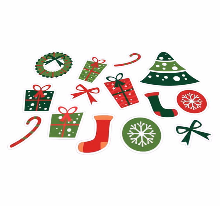 Christmas rug with timeless holiday motifs - TenStickers