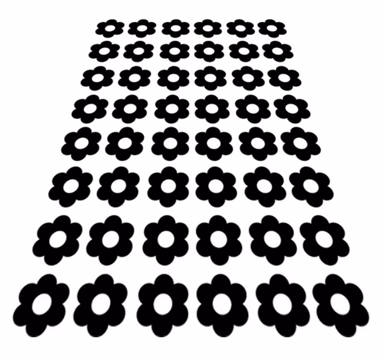 Floral rug flower drawing sticker sheet - TenStickers