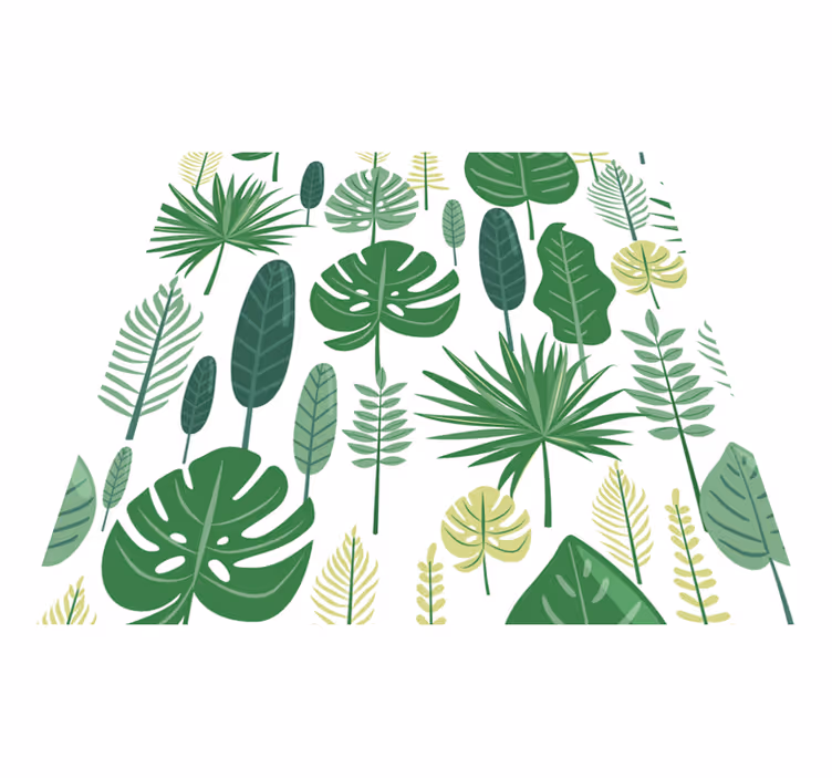 Floral rug monstera leaf design - TenStickers