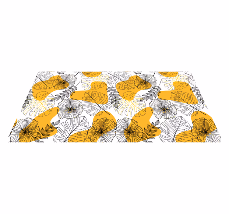 Floral rug with flower design storage unit - TenStickers