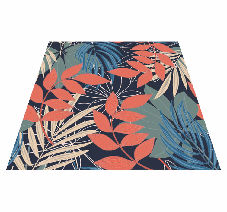 Floral rug with modern elegant flora and fauna pattern - TenStickers