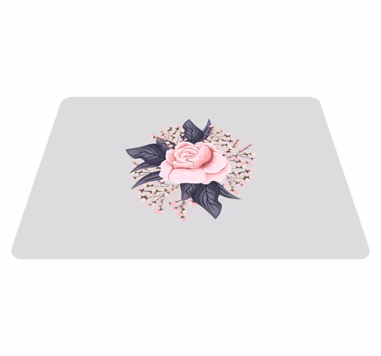 Floral rug with stunning pink design - TenStickers