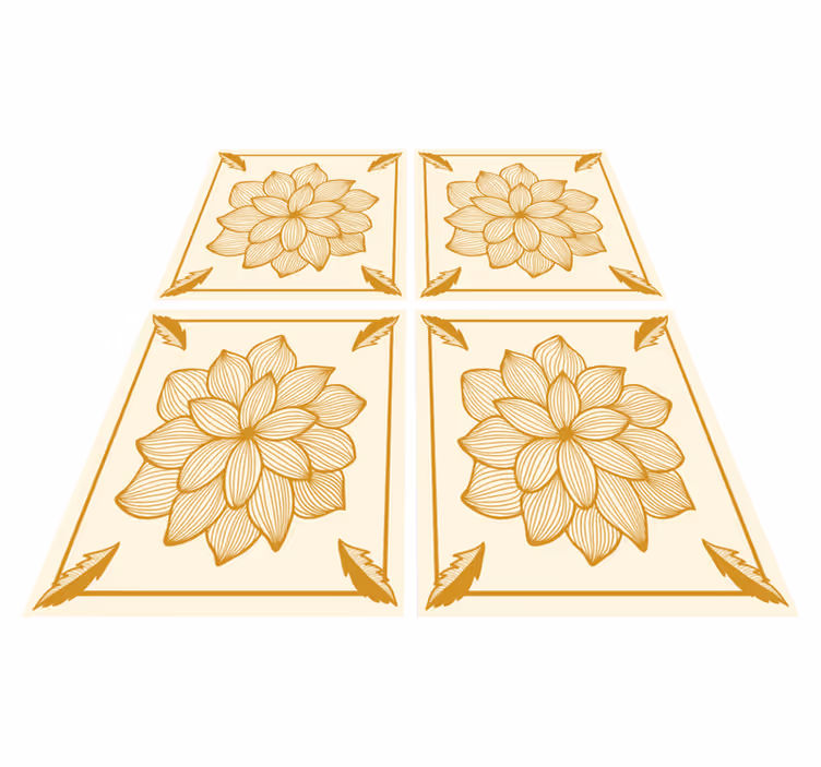Floral rug floral bandana paisley tile - TenStickers