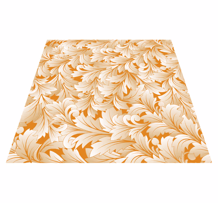 Floral rug with graceful floral design - TenStickers