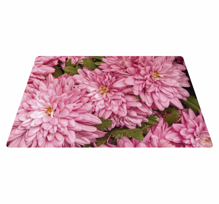 Floral rug in pink floral spring design - TenStickers