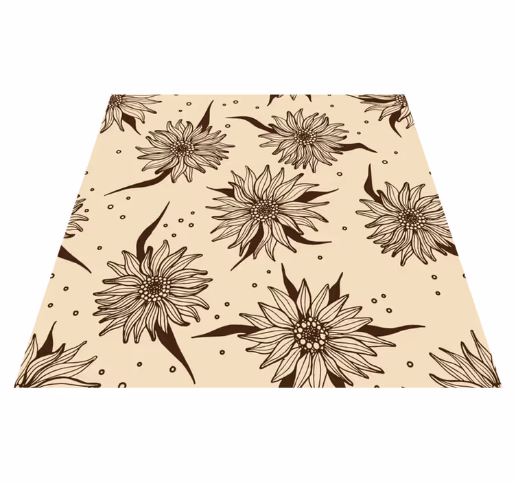 Floral rug old sunflower design - TenStickers