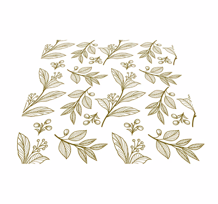 Floral rug with botanical leaves design - TenStickers