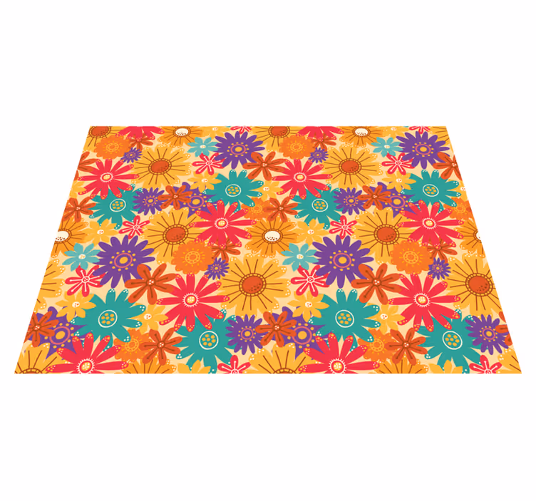 Floral rug full of blooms - TenStickers